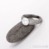 Kovaný prsten damasteel - Liena s pravou perlou - voda