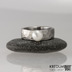 Prsten kovaná nerezová ocel - Draill s perlou - matný