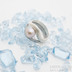 Gemini silver steel perl - 53, ka 6,3 mm hlava 14,3 mm, tlouka 1,5 mm - Zsnubn prsten z nerezov oceli a stbra