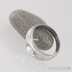 Kovaný prsten damasteel s pravou perlou - Gracia - dřevo - lept 50%