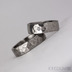 DRAILL + čirý diamant 1,7 mm - Prsten kovaný z nerezové oceli - lesklý