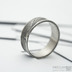 Collium Line - devo - Kovan snubn prsten se lbkem ocel nerez damasteel, SK3688