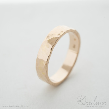 Natura gold red - zlatý snubní prsten - SK3930