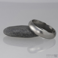 Kovaný nerezový snubní prsten - Klasik matný, profil A