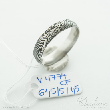 Rock - devo - Snubn prsten damasteel, V4774