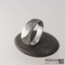 Zásnubní prsten ocel damasteel a diamant 1,7 - Intimity Slim, velikost 51