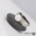 Gordik a perla - Motaný snubní prsten nerezový, velikost 50