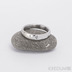 Prsten kovaná nerezová ocel - Draill + čirý diamant 1,5 mm - světlý, lesklý