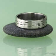 Kovaný nerezový snubní prsten - BETULA