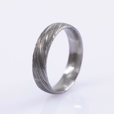 Prima voda s linkou,vel. 49 - Kovan� snubn� prsten z oceli damasteel, CR5703