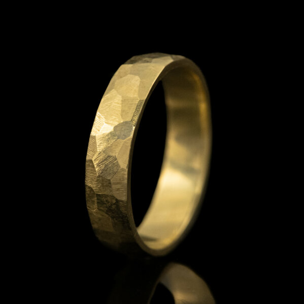 Rock gold yellow - letn hrub mat - zlat prsten vel. 55/4,5/1,2 mm - CR6460