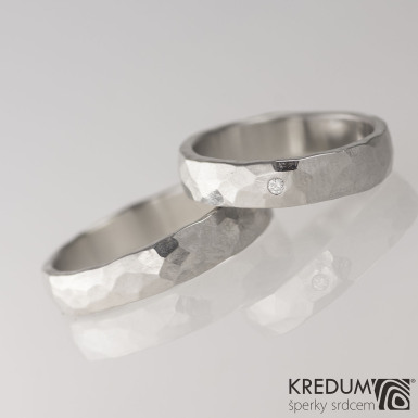 DRAILL + ir diamant 1,7 mm - Prsten kovan z nerezov oceli - leskl - ka obou 5 mm