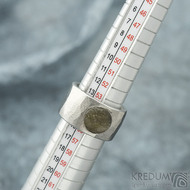 Draill matn a labradorit - velikost 56, ka 12,2 mm, prmr kamene 89 mm, tlouka 2,5 mm - Kovan nerezov prten - sk1861