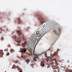Zsnubn prsten Prima damasteee a brouen safr vsazen do stbra, devo, lept tmav stedn, velikost 60, ka 5 mm, profil C- Etsy 2013