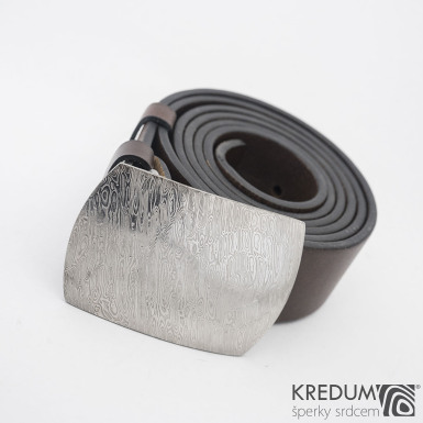Gentleman 4 - Koen opasek s kovanou sponou damasteel - komplet - SK1109