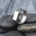 GLINT voda - Kovaný prsten z oceli damasteel, SK1624