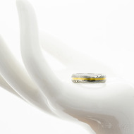 Golden line snubn prsten damsteel, struktura devo, lept 75% - zatmaven - velikost 53, ka 5 mm, tlouka stny 1,5 mm