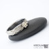 Gordik flower + bl Au kytika a lut sted - 52, ka 4, prmr kytiky 5 mm - Zsnubn prsten - k 1093 (2)
