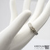 Gordik flower + bl Au kytika a lut sted - 52, ka 4, prmr kytiky 5 mm - Zsnubn prsten - k 1093 (7)