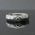 Grada a smaragd 2 mm do Ag - 54, š hlavy 5, do dlaně 4,5 mm, kolečka 75% TM, leptaná hlava - Zásnubní prsten damasteel, k 1007 (4)