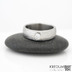 Siona + čirý diamant 2,7 mm - voda - Snubní prsten kovaná nerezová ocel damasteel