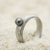 Zásnubní prsten damasteel - Siona a černá perla - k 3720