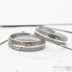 Snubn prsteny damakov ocel a zlato - Duori red, struktura devo, lept tmav hrub, linka 1 mm - vel. 57, ka 5 mm, tlouka 1,6 mm, profil B a vel. 61, ka 6mm, tlouka 1,9 mm, profil B+CF -  k 4909