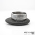Kasiopea Steel - dřevo - Kovaný snubní prsten - lept 75% zatmavený