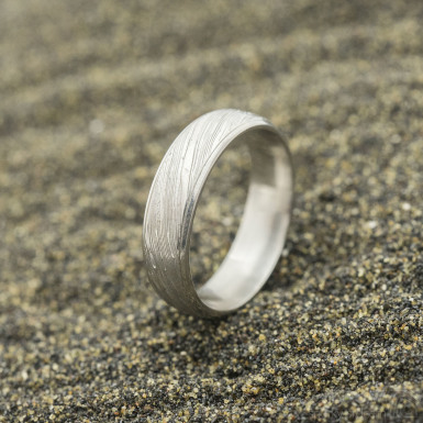 Kasiopea Steel, voda světlá - 53 CF, šířka 5,1 mm, tloušťka 1,6 mm - Kovaný snubní prsten, SK2980 (4)