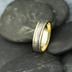 Kasiopea yellow - 48, šířka 4,3 mm, tloušťka 1,4 mm, dřevo - 75SV, okraje 2x0,75 mm tepané - Zlaté snubní prsteny - s1419 (4)