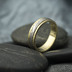 Kasiopea yellow - 48, šířka 4,3 mm, tloušťka 1,4 mm, dřevo - 75SV, okraje 2x0,75 mm tepané - Zlaté snubní prsteny - s1419 (5)