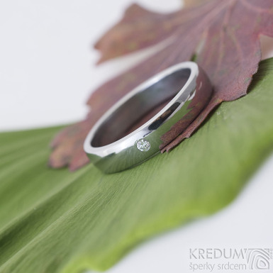 Prima nerez a ir diamant 2 mm - leskl - kovan snubn prsten z nerezov oceli