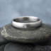 Zsnubn prsten s diamantem chirurgick ocel - Prima nerez, matn + 1,5 mm ir diamant, velikost 55, ka 3,5 mm, profil B - S1434