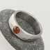 Zsnubn prsten z chirurgick oceli - Natura, matn - karneol 4 mm, vel. 53, ka 5,4 mm - s1647