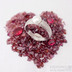 Liena s bílou perlou - vel 53,5, šířka hlavy 5,5mm dlaň 3mm, voda - lept 75% SV - Damasteel zásnubní prsten
