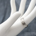 Mokume gane a diamant 2 mm - Stříbro + palladium - velikost 52, šířka 5,4 mm, tloušťka 1,4 mm, profil C - Zásnubní prsten, SK1789 (8)