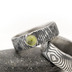 Snubn prsteny damasteel - Natura, vzor rky + olivn kaboon 4 mm, velikost 52,5, ka 6 mm - et 1523
