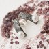 Natura s perlou - Damasteelové náušnice - k 2648