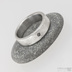 PRIMA a černý diamant 1,7 mm - dřevo - Snubní prsten kovaná nerezová ocel damasteel,S1470