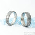 Snubní prsteny damasteel - Prima a diamant 2 mm, struktura voda, lept tmavý střední, profil F - k 1611