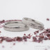 Ručně kované snubní prsteny damasteel - Prima, dřevo - vel 55 a 65, šířka 4,5 mm, lept střední světlý, profil B+CF