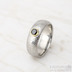 PRIMA a ern diamant 4,1 mm ve lutm zlat - koleka - lept 50%, velikost 59, ka 7,3 mm, tlouka cca 2,1 mm, profil A - prsten kovan nerezov ocel damasteel, SK1629