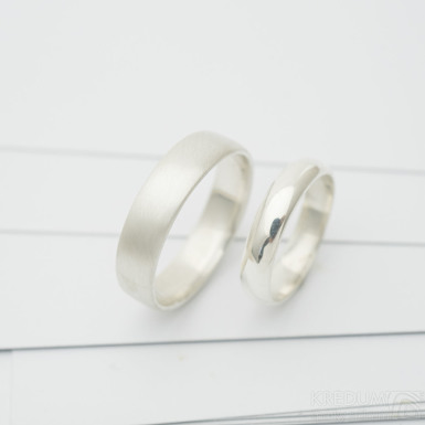 Prima silver - matný - stříbrný snubní prsten