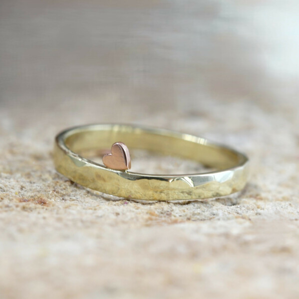 Virginie Lux - zlat prsten se srdkem