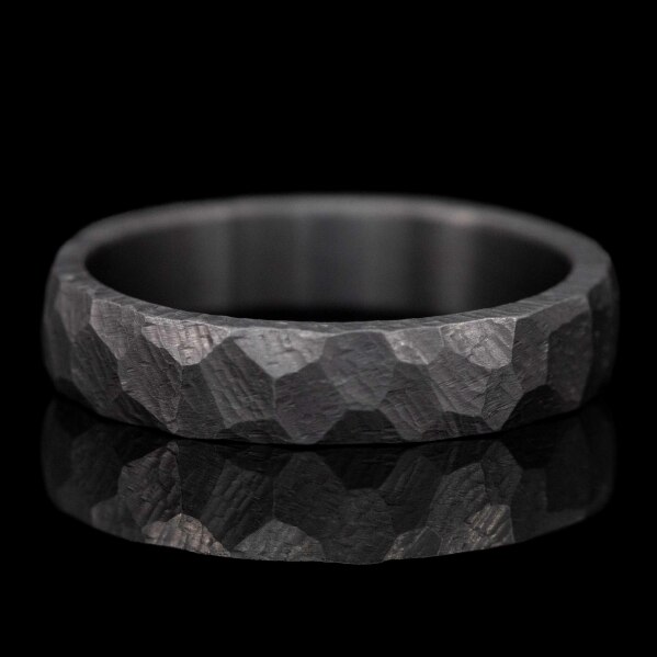 Raw tantal - matn� - vel. 60 - ru�n� vyr�b�n� snubn� prsten z tantalu, CR6475