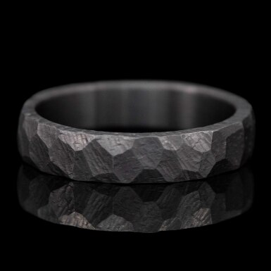 Raw tantal - matn� - vel. 60 - ru�n� vyr�b�n� snubn� prsten z tantalu, CR6475