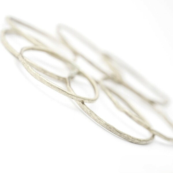 Plain gold white Natura - zlat snubn prsten