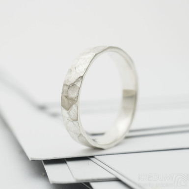 RAW snubní prsten stříbro (5)