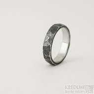 Rock BG tmav - velikost US 4,25 (47,5), ka 3,5 mm - Nerezov prsten  - et 1902 (3)