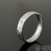 Rocksteel a čirý diamant 1,7 mm - 52, šířka 4,5 mm, tloušťka střední, dřevo 50% světlý lesklý - Damasteel snubní prsteny